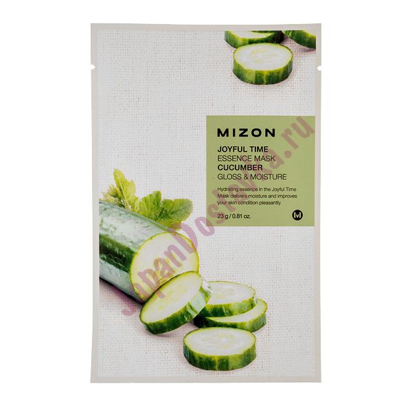 Тканевая маска для лица с экстрактом огурца Joyful Time Essence Mask Cucumber, MIZON   23 мл