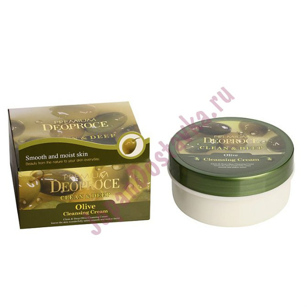 Крем для лица очищающий с экстрактом оливы Premium Clean & Deep Olive Cleansing Cream, DEOPROCE   300 г