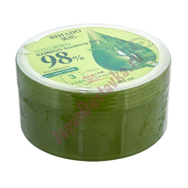 Увлажняющий гель для лица и тела, с экстрактом бамбука 98% Bamboo Soothing Gel, BIHADO 300 г