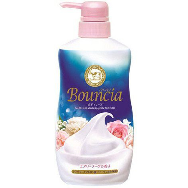 Сливочное жидкое мыло для тела (аромат букета) Bouncia, Cow Brand 500 мл