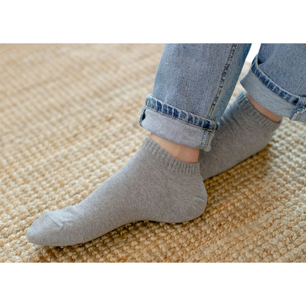 Носки мужские короткие, серые, размер 39-44, (M-S-001-02)ADULTS, A TYPE, GGRN 
