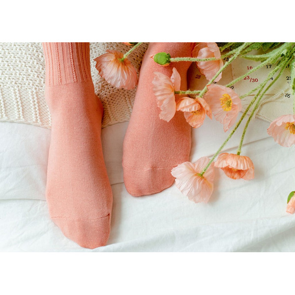 Носки женские длинные, розовые, размер 35-39, (W-L-021-06)ADULTS, I TYPE, GGRN